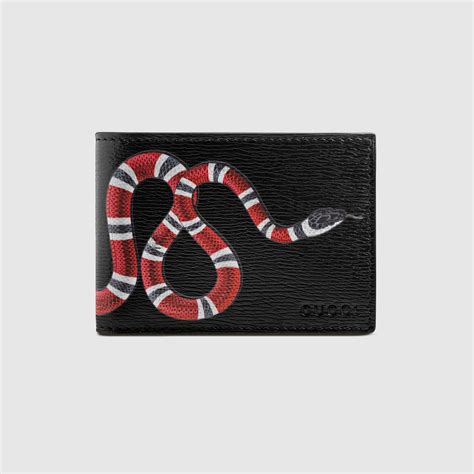 gucci print with snake|Gucci snake wallet price.